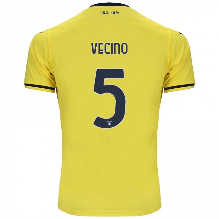 Børn Matías Vecino #5 Gul Udebane Spillertrøjer 2024/25 Trøje T-Shirt