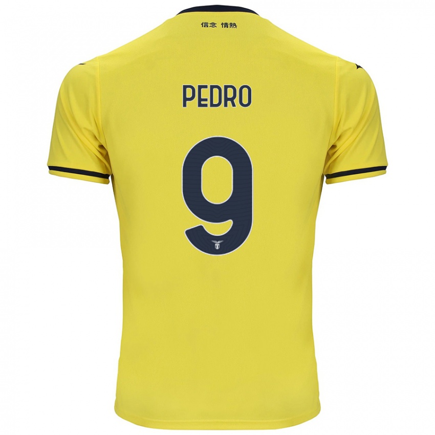 Børn Pedro #9 Gul Udebane Spillertrøjer 2024/25 Trøje T-Shirt