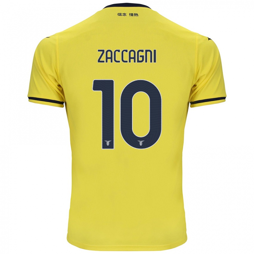 Børn Mattia Zaccagni #10 Gul Udebane Spillertrøjer 2024/25 Trøje T-Shirt