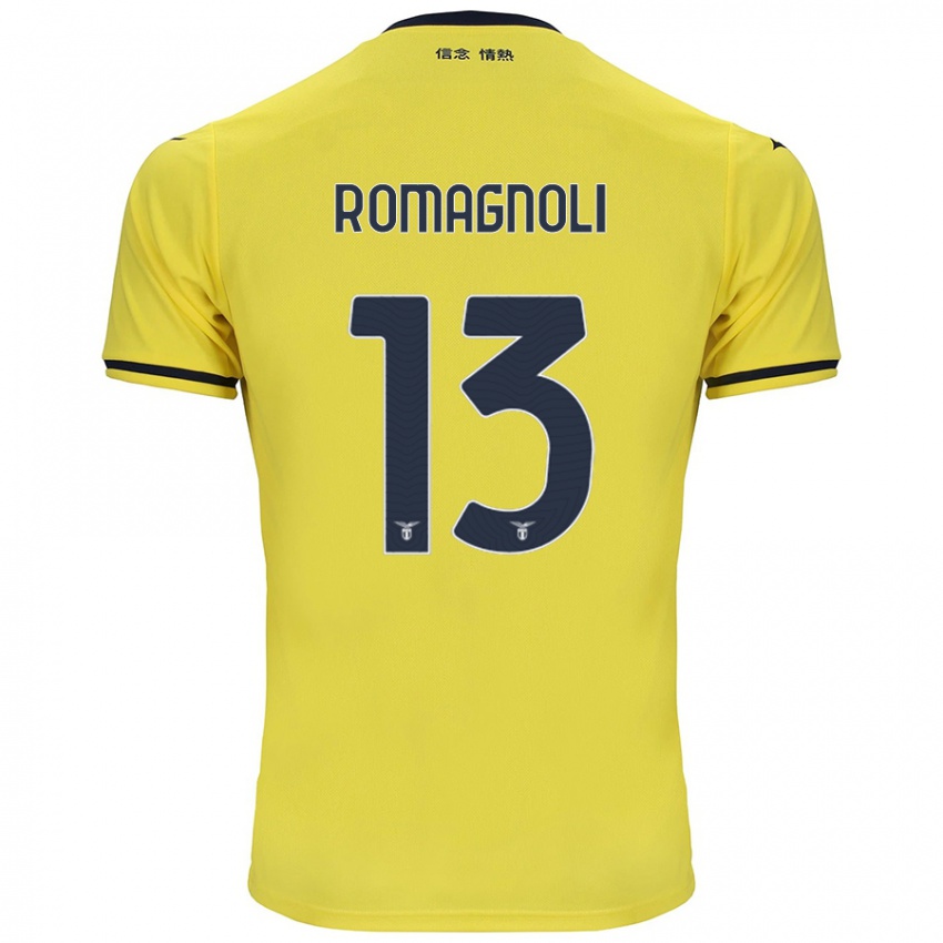 Børn Alessio Romagnoli #13 Gul Udebane Spillertrøjer 2024/25 Trøje T-Shirt