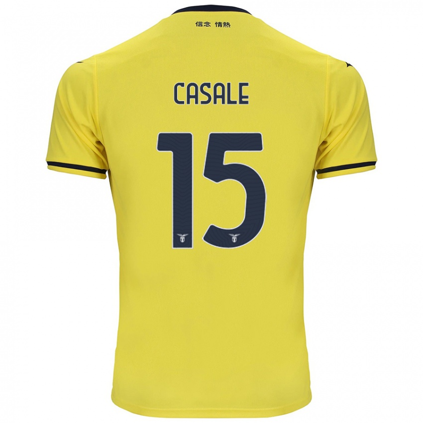 Børn Nicolò Casale #15 Gul Udebane Spillertrøjer 2024/25 Trøje T-Shirt