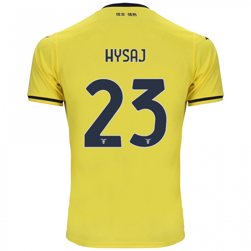 Børn Elseid Hysaj #23 Gul Udebane Spillertrøjer 2024/25 Trøje T-Shirt