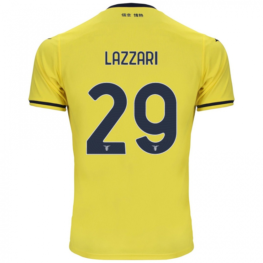 Børn Manuel Lazzari #29 Gul Udebane Spillertrøjer 2024/25 Trøje T-Shirt