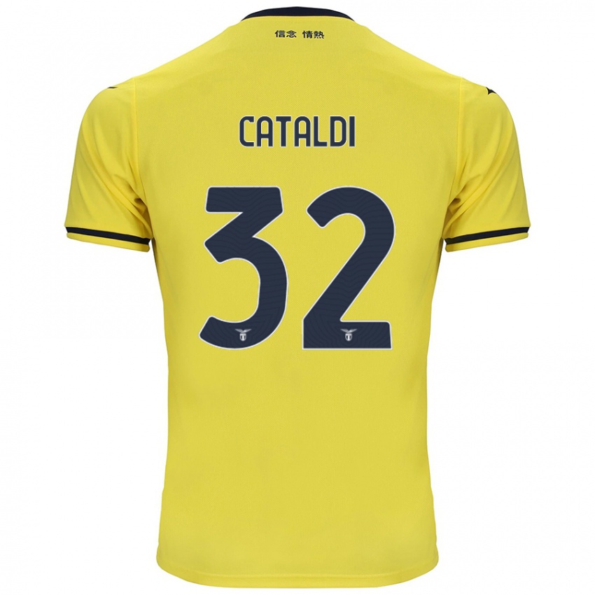 Børn Danilo Cataldi #32 Gul Udebane Spillertrøjer 2024/25 Trøje T-Shirt