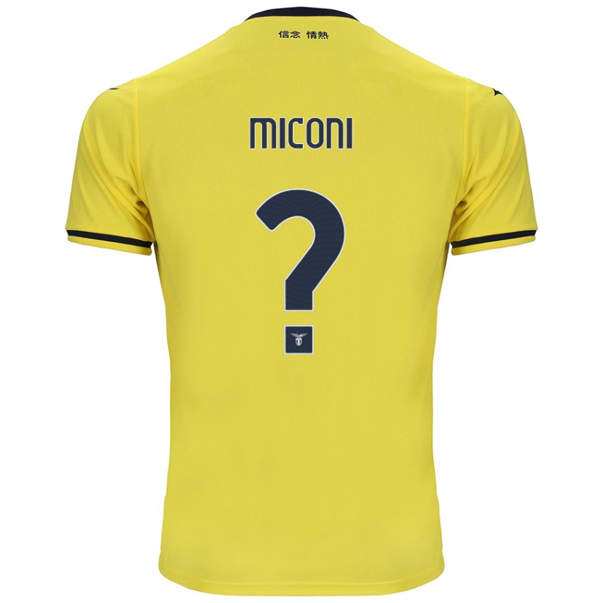 Børn Lorenzo Miconi #0 Gul Udebane Spillertrøjer 2024/25 Trøje T-Shirt