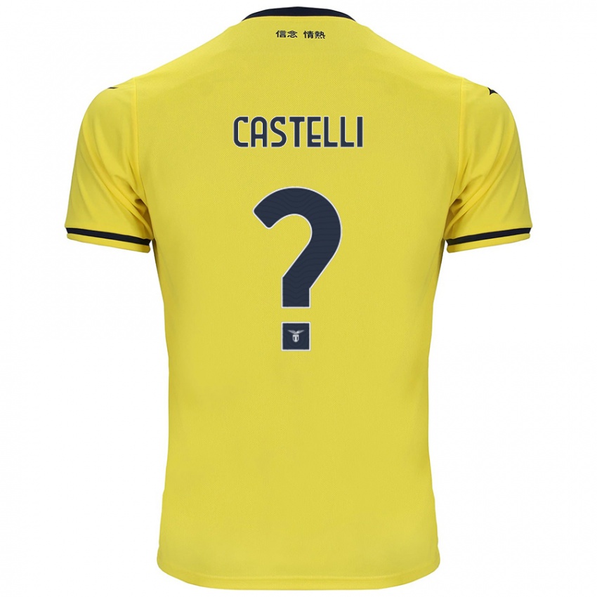 Børn Valerio Castelli #0 Gul Udebane Spillertrøjer 2024/25 Trøje T-Shirt