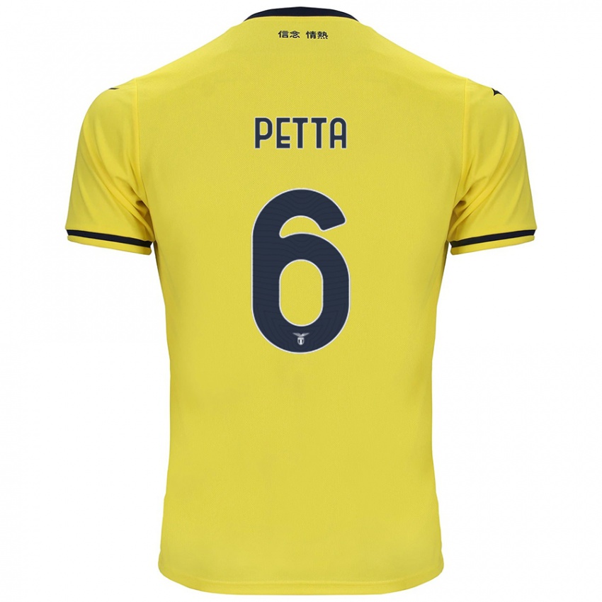 Børn Andrea Petta #6 Gul Udebane Spillertrøjer 2024/25 Trøje T-Shirt