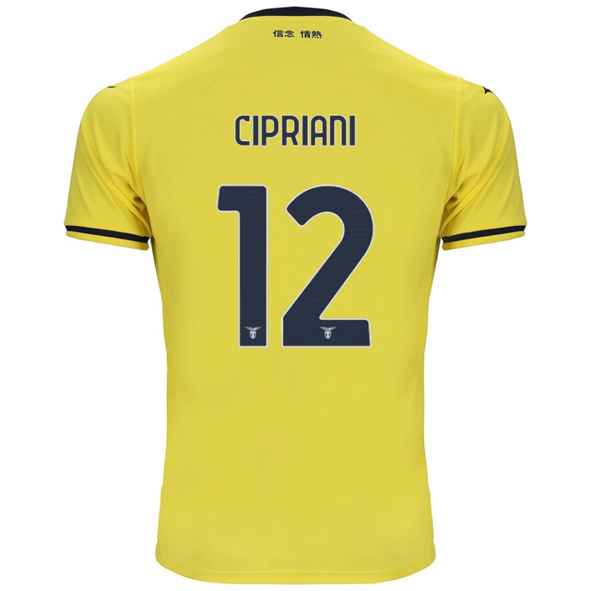 Børn Alessio Cipriani #12 Gul Udebane Spillertrøjer 2024/25 Trøje T-Shirt