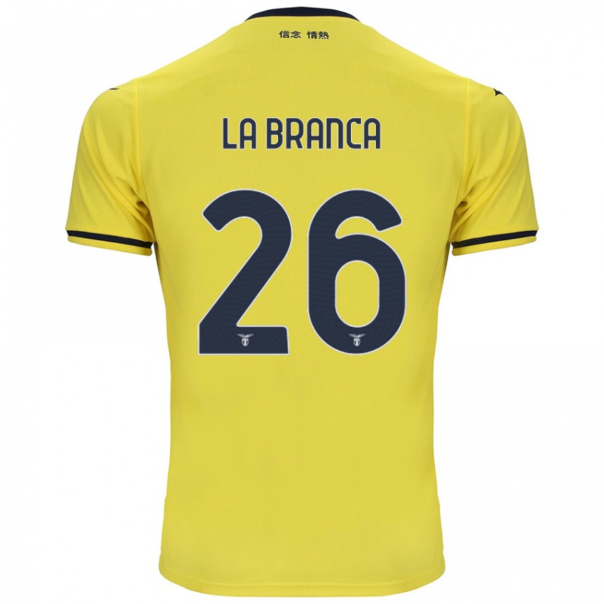 Børn Ruggero La Branca #26 Gul Udebane Spillertrøjer 2024/25 Trøje T-Shirt