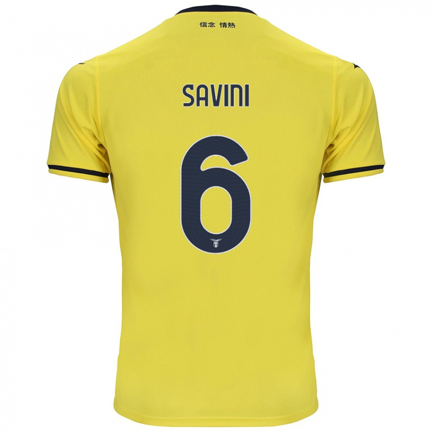 Børn Federica Savini #6 Gul Udebane Spillertrøjer 2024/25 Trøje T-Shirt