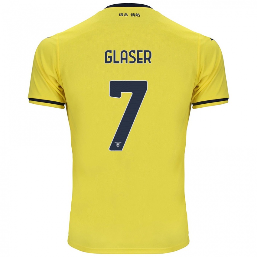 Børn Julia Glaser #7 Gul Udebane Spillertrøjer 2024/25 Trøje T-Shirt