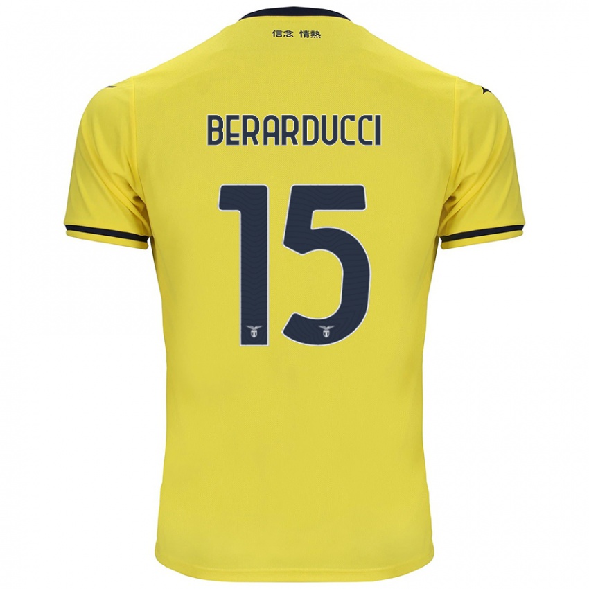 Børn Martina Berarducci #15 Gul Udebane Spillertrøjer 2024/25 Trøje T-Shirt