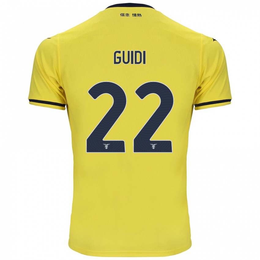 Børn Emma Guidi #22 Gul Udebane Spillertrøjer 2024/25 Trøje T-Shirt