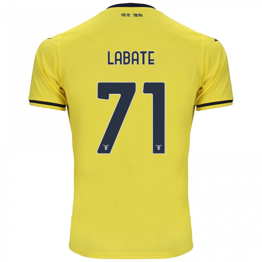 Børn Camilla Labate #71 Gul Udebane Spillertrøjer 2024/25 Trøje T-Shirt