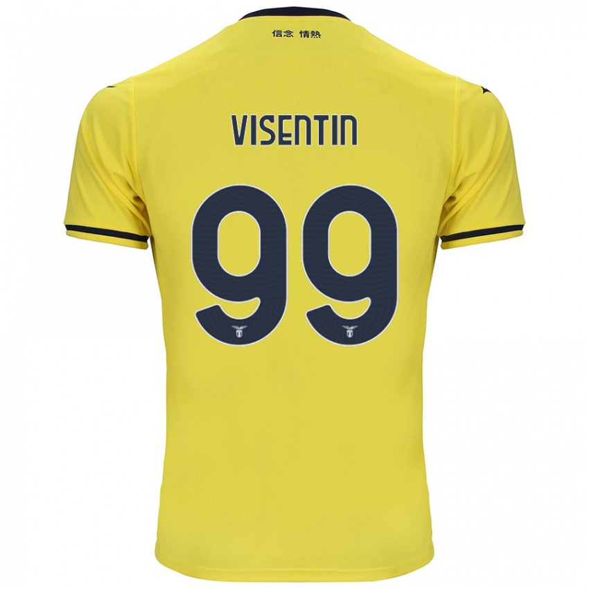 Børn Noemi Visentin #99 Gul Udebane Spillertrøjer 2024/25 Trøje T-Shirt