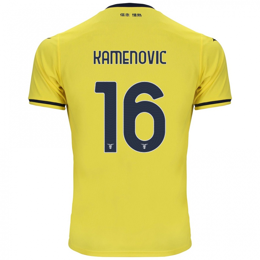 Børn Dimitrije Kamenović #16 Gul Udebane Spillertrøjer 2024/25 Trøje T-Shirt