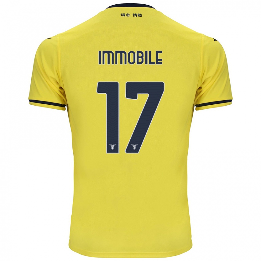 Børn Ciro Immobile #17 Gul Udebane Spillertrøjer 2024/25 Trøje T-Shirt