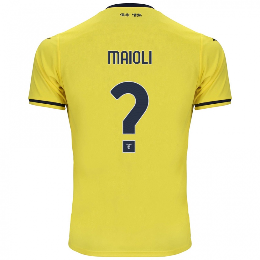 Børn Francesco Maioli #0 Gul Udebane Spillertrøjer 2024/25 Trøje T-Shirt