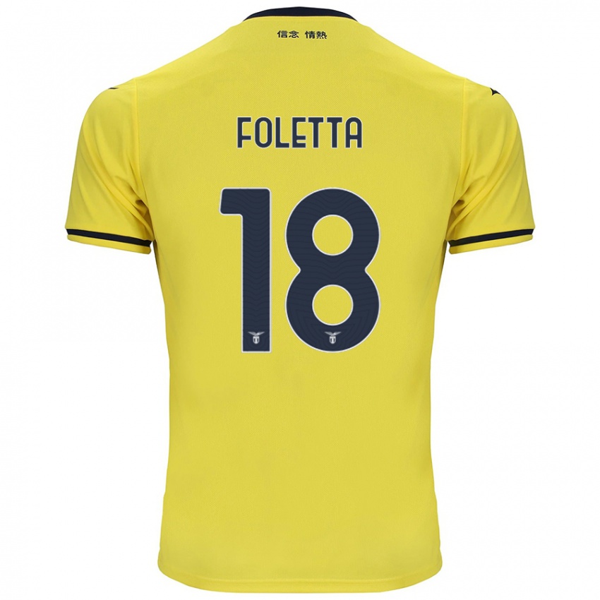 Børn Isabella Foletta #18 Gul Udebane Spillertrøjer 2024/25 Trøje T-Shirt