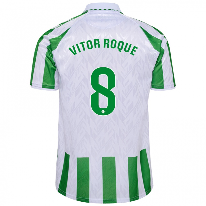 Mænd Vitor Roque #8 Blå Rød Hjemmebane Spillertrøjer 2024/25 Trøje T-Shirt