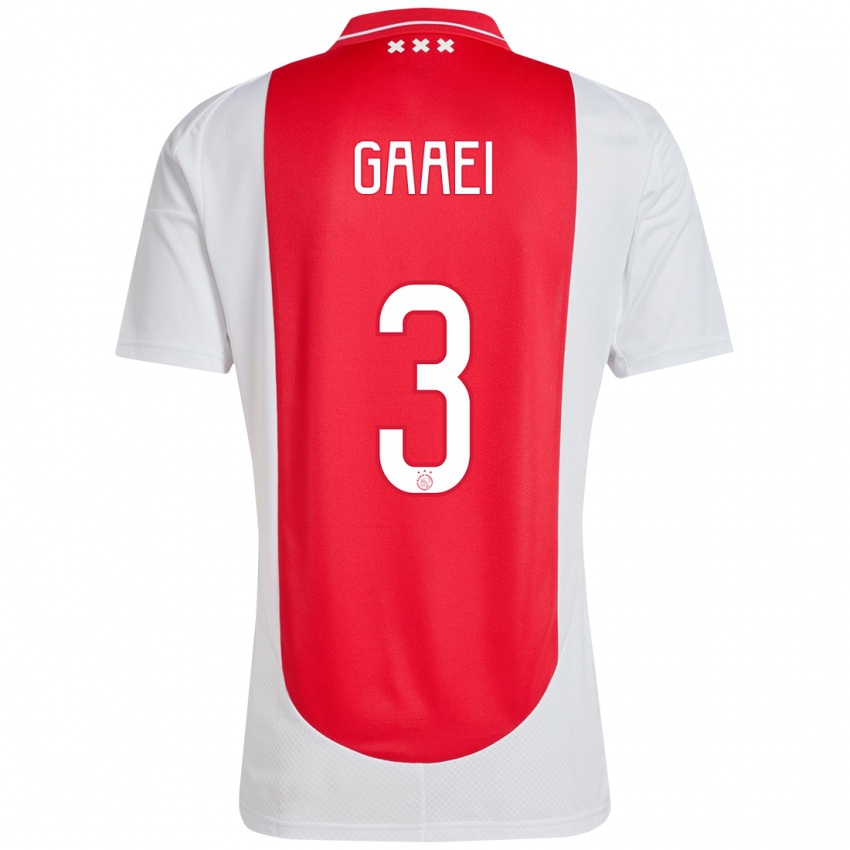 Mænd Anton Gaaei #3 Rød Hvid Hjemmebane Spillertrøjer 2024/25 Trøje T-Shirt