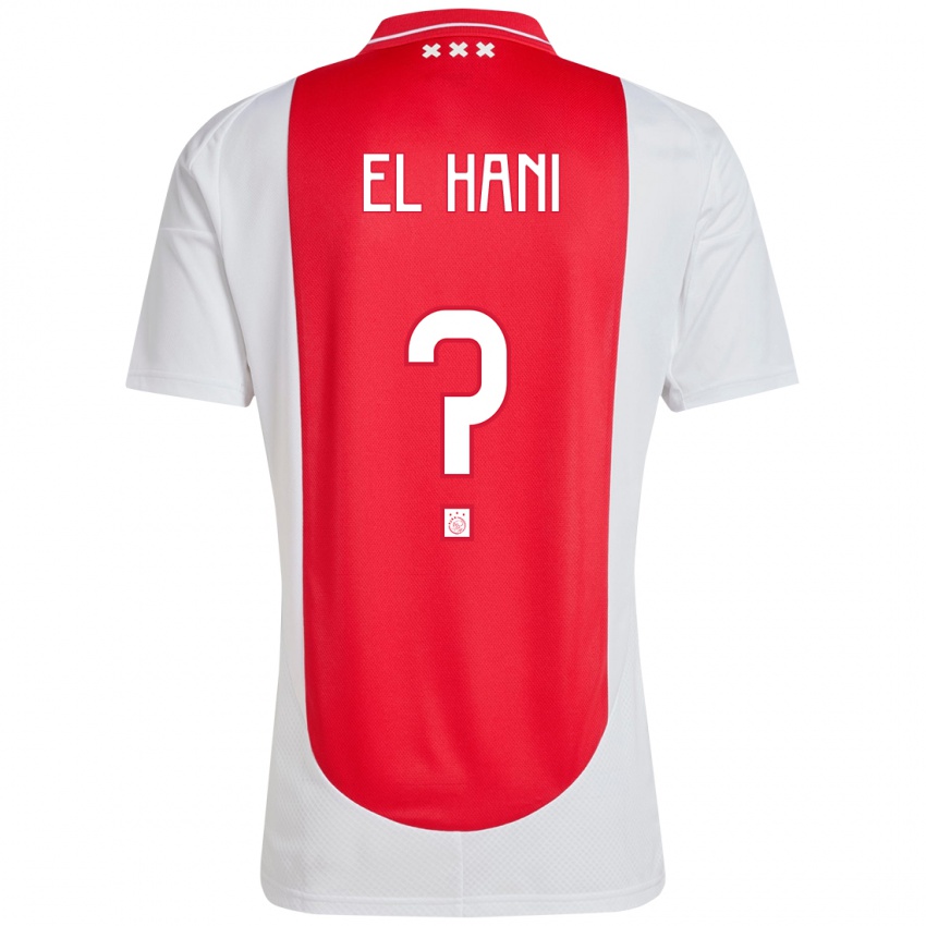 Mænd Aymean El Hani #0 Rød Hvid Hjemmebane Spillertrøjer 2024/25 Trøje T-Shirt