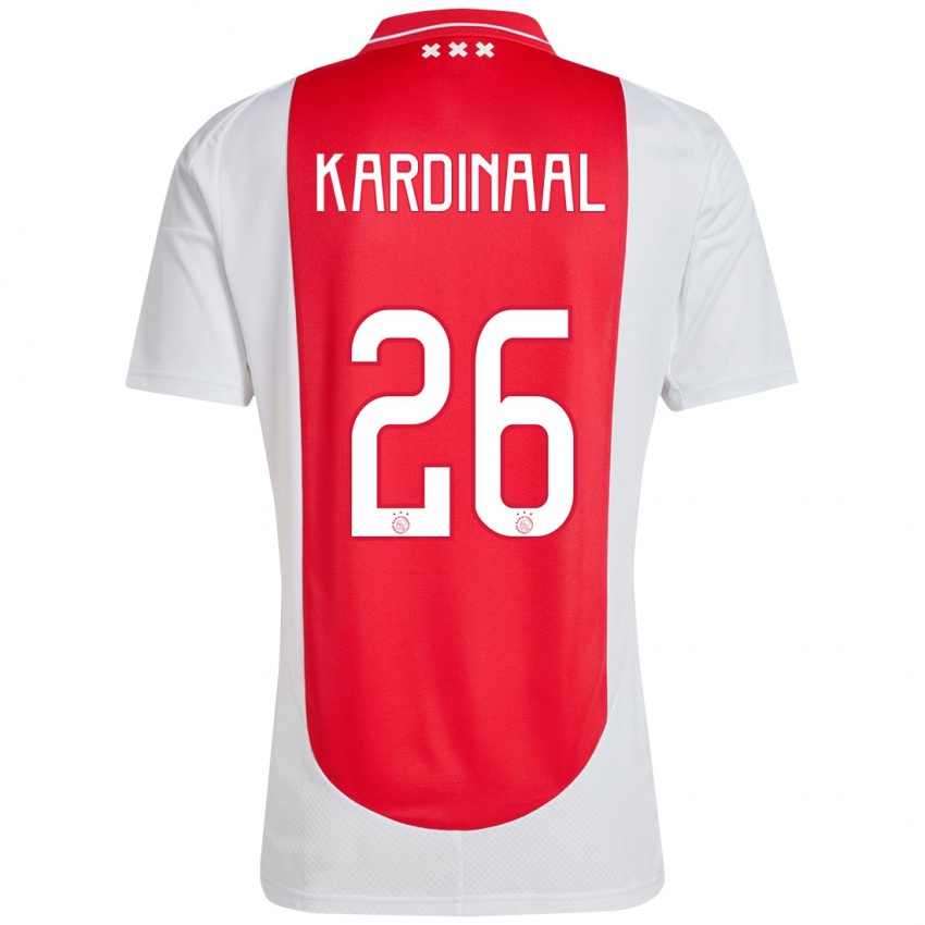 Mænd Isa Kardinaal #26 Rød Hvid Hjemmebane Spillertrøjer 2024/25 Trøje T-Shirt