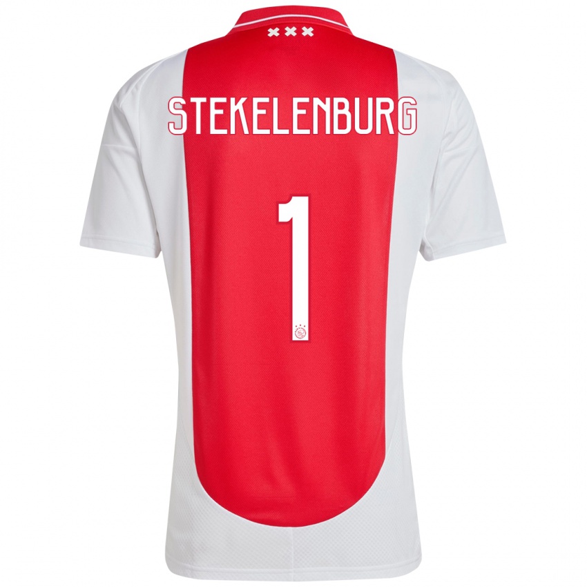 Mænd Maarten Stekelenburg #1 Rød Hvid Hjemmebane Spillertrøjer 2024/25 Trøje T-Shirt