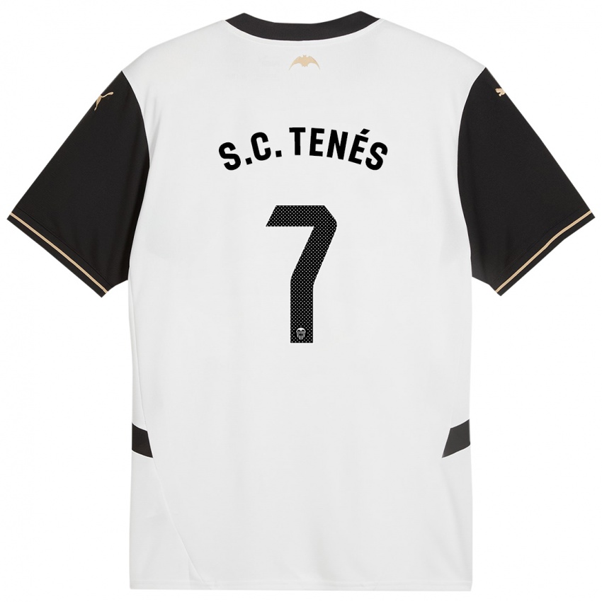 Mænd Sergi Canós #7 Hvid Sort Hjemmebane Spillertrøjer 2024/25 Trøje T-Shirt