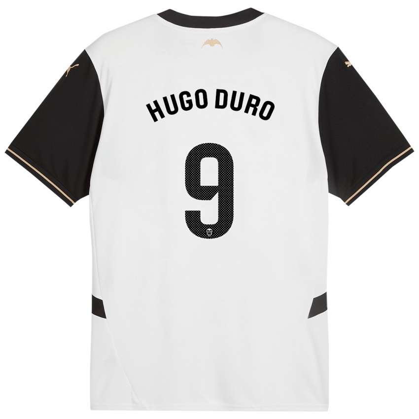 Mænd Hugo Duro #9 Hvid Sort Hjemmebane Spillertrøjer 2024/25 Trøje T-Shirt