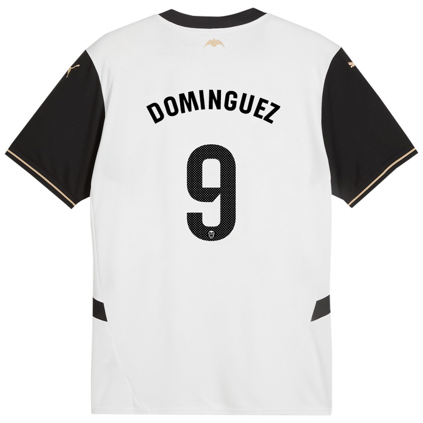 Mænd Mario Dominguez #9 Hvid Sort Hjemmebane Spillertrøjer 2024/25 Trøje T-Shirt