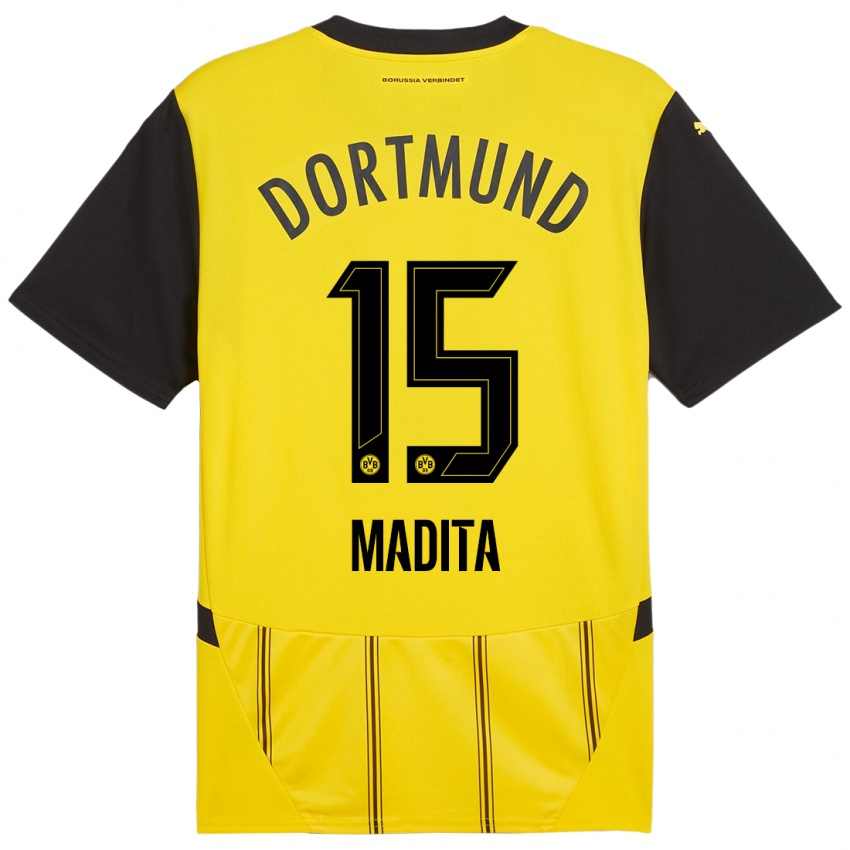 Mænd Kohorst Madita #15 Gul Sort Hjemmebane Spillertrøjer 2024/25 Trøje T-Shirt