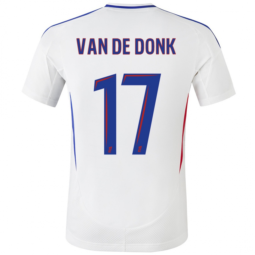 Mænd Danielle Van De Donk #17 Hvid Blå Hjemmebane Spillertrøjer 2024/25 Trøje T-Shirt