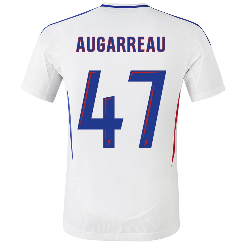 Mænd Sofiane Augarreau #47 Hvid Blå Hjemmebane Spillertrøjer 2024/25 Trøje T-Shirt