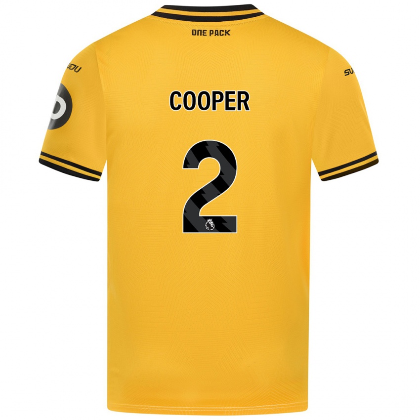 Mænd Laura Cooper #2 Gul Hjemmebane Spillertrøjer 2024/25 Trøje T-Shirt