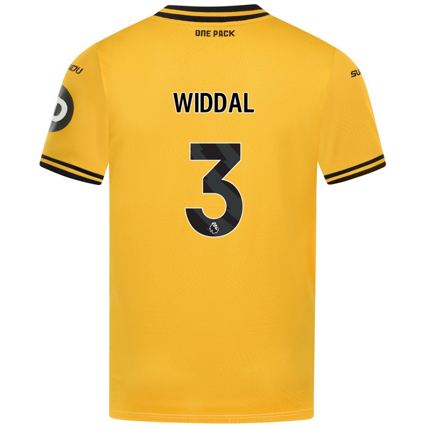 Mænd Natalie Widdal #3 Gul Hjemmebane Spillertrøjer 2024/25 Trøje T-Shirt