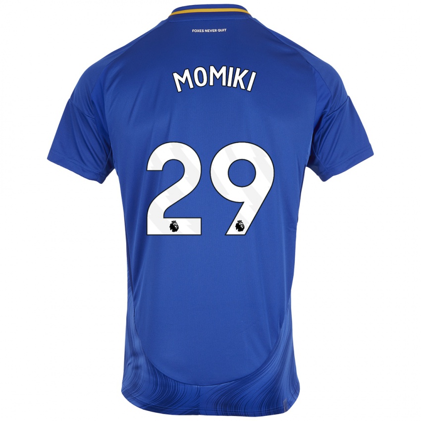 Mænd Yuka Momiki #29 Blå Hvid Hjemmebane Spillertrøjer 2024/25 Trøje T-Shirt