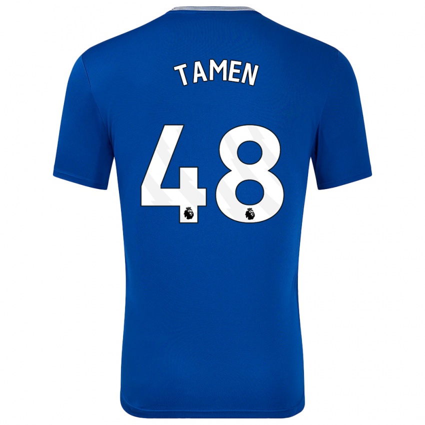 Mænd William Tamen #48 Blå Med Hjemmebane Spillertrøjer 2024/25 Trøje T-Shirt