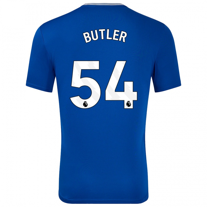 Mænd Jack Butler #54 Blå Med Hjemmebane Spillertrøjer 2024/25 Trøje T-Shirt