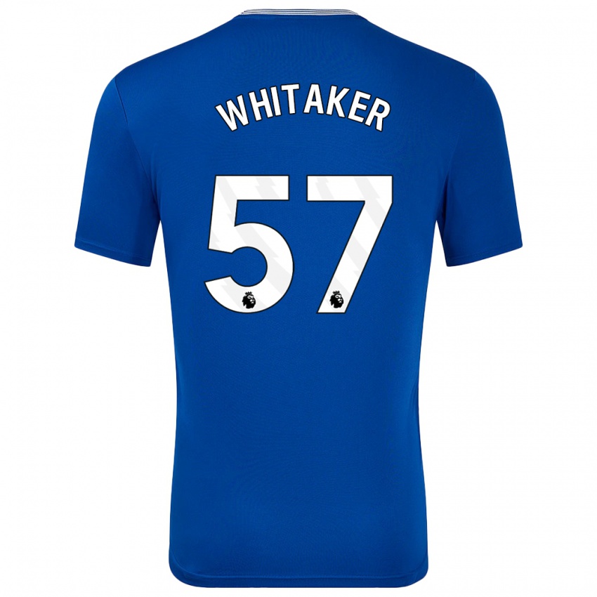 Mænd Charlie Whitaker #57 Blå Med Hjemmebane Spillertrøjer 2024/25 Trøje T-Shirt