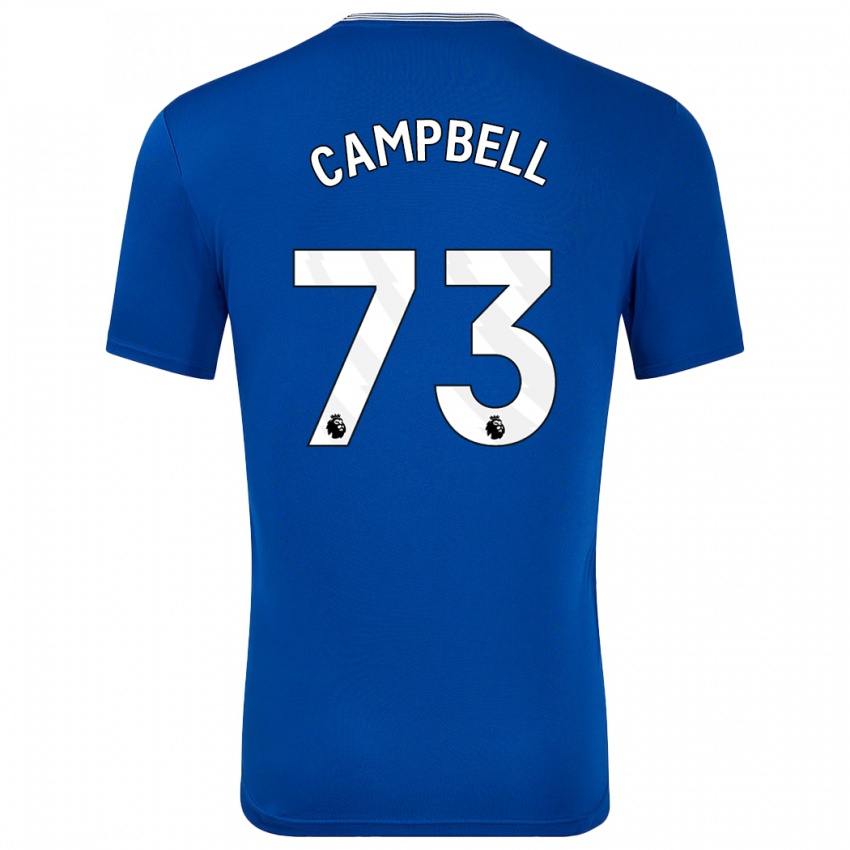 Mænd Elijah Campbell #73 Blå Med Hjemmebane Spillertrøjer 2024/25 Trøje T-Shirt