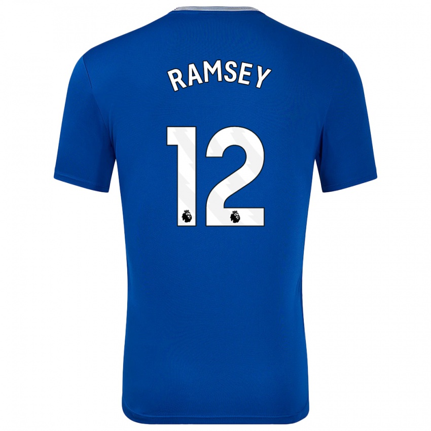 Mænd Emily Ramsey #12 Blå Med Hjemmebane Spillertrøjer 2024/25 Trøje T-Shirt