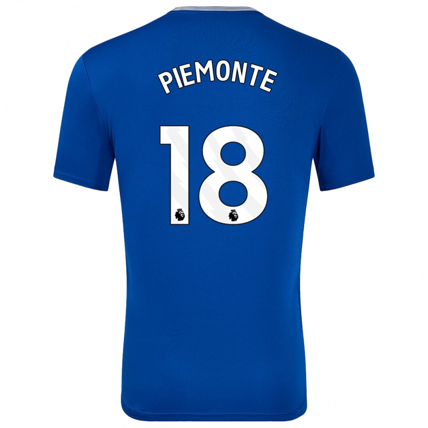 Mænd Martina Piemonte #18 Blå Med Hjemmebane Spillertrøjer 2024/25 Trøje T-Shirt