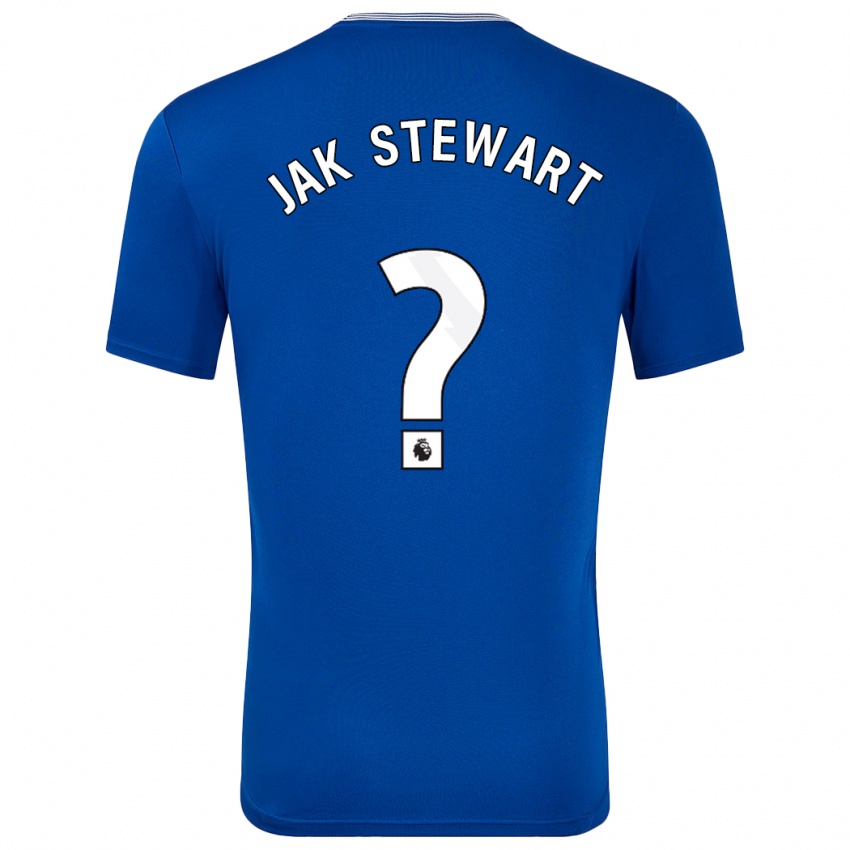 Mænd Jak Stewart #0 Blå Med Hjemmebane Spillertrøjer 2024/25 Trøje T-Shirt