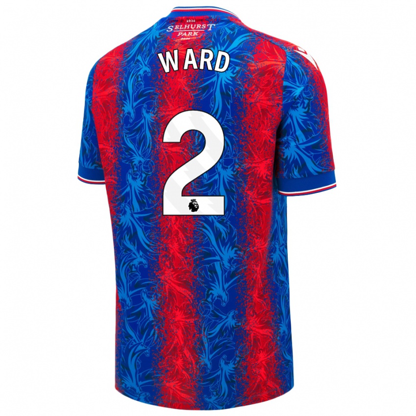 Mænd Joel Ward #2 Røde Blå Striber Hjemmebane Spillertrøjer 2024/25 Trøje T-Shirt