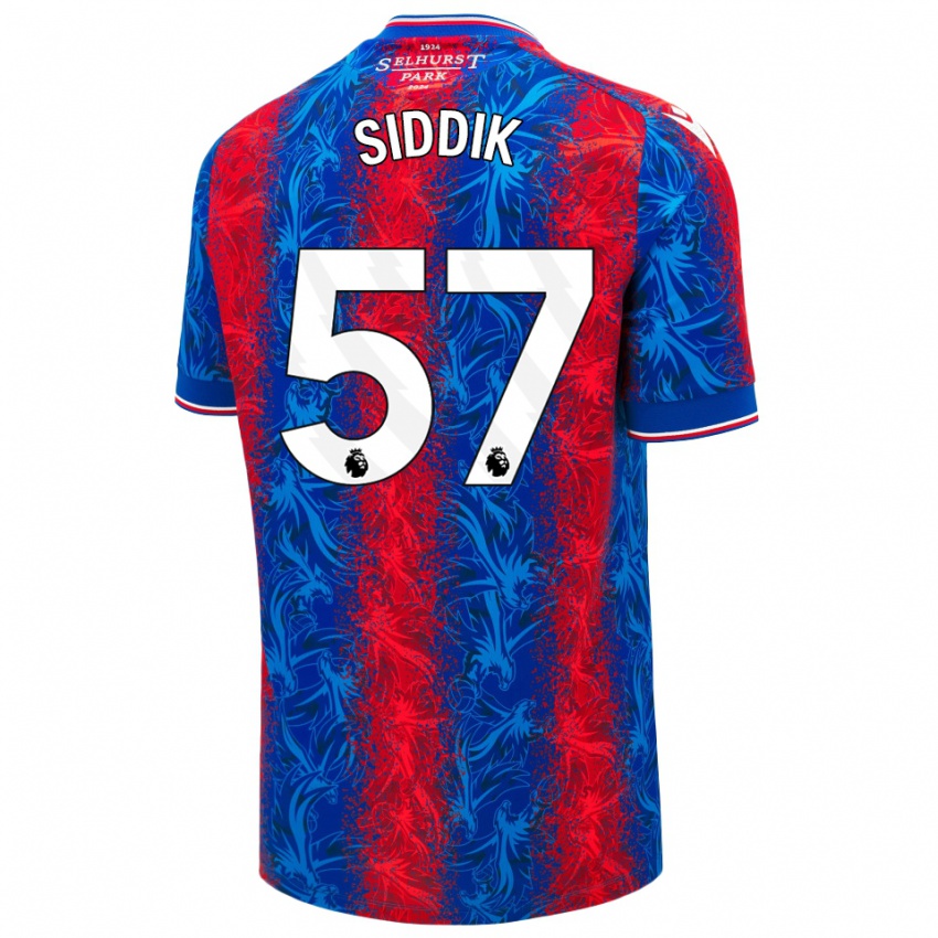 Mænd Cardo Siddik #57 Røde Blå Striber Hjemmebane Spillertrøjer 2024/25 Trøje T-Shirt