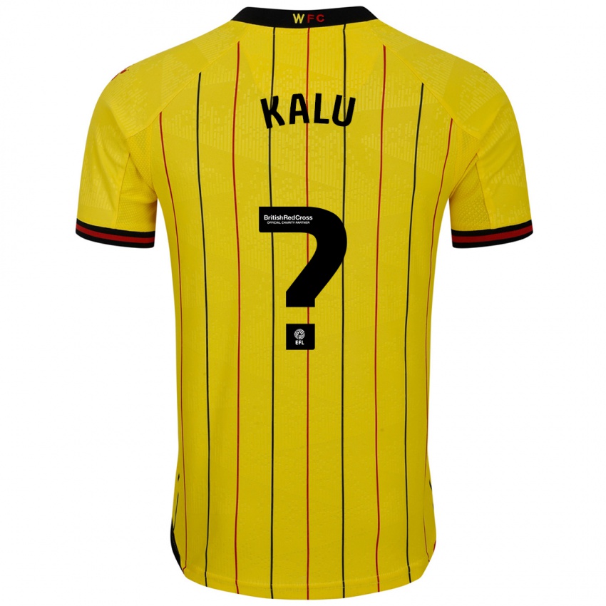 Mænd Samuel Kalu #0 Gul Sort Hjemmebane Spillertrøjer 2024/25 Trøje T-Shirt