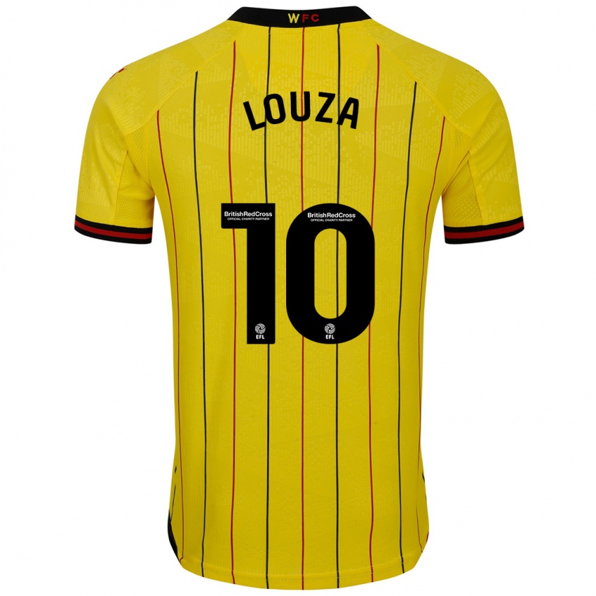 Mænd Imrân Louza #10 Gul Sort Hjemmebane Spillertrøjer 2024/25 Trøje T-Shirt