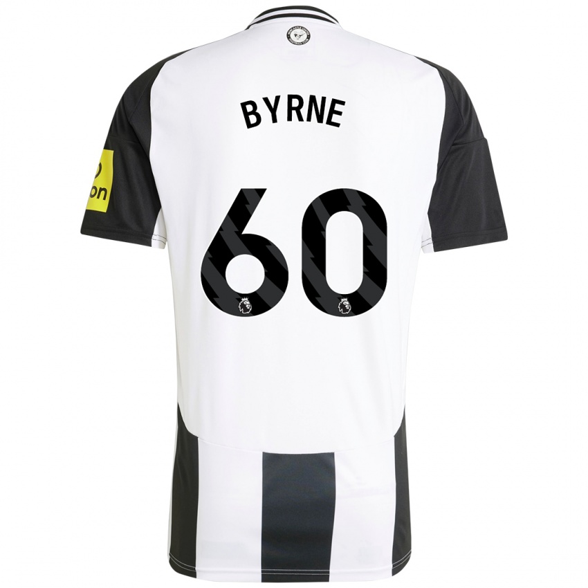 Mænd Reece Byrne #60 Hvid Sort Hjemmebane Spillertrøjer 2024/25 Trøje T-Shirt