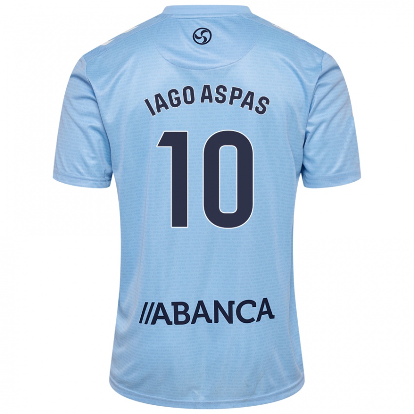 Mænd Iago Aspas #10 Himmelblå Hjemmebane Spillertrøjer 2024/25 Trøje T-Shirt